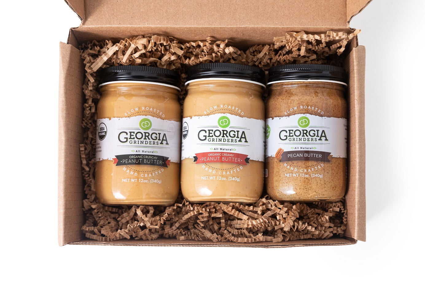 Organic Peanut Butter & Pecan Butter: Trio Gift Box